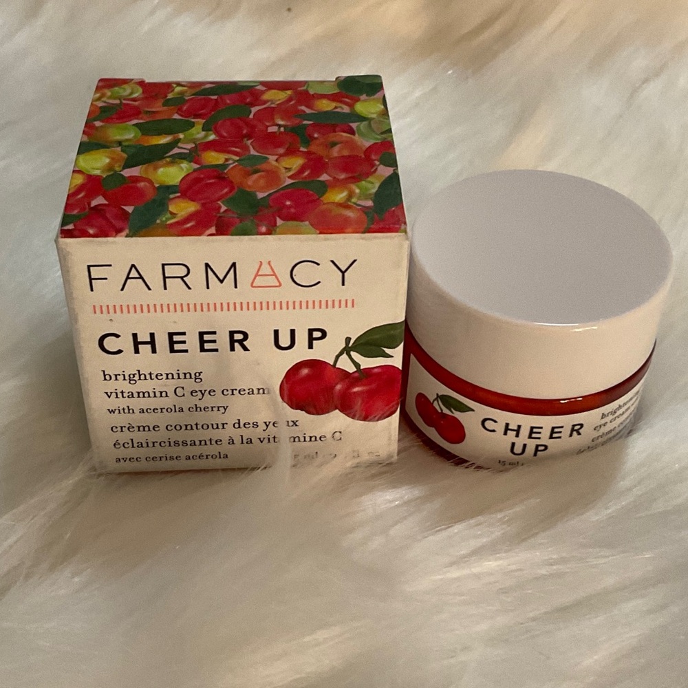 Farmacy Cheer Up Eye Cream with Red and White Design